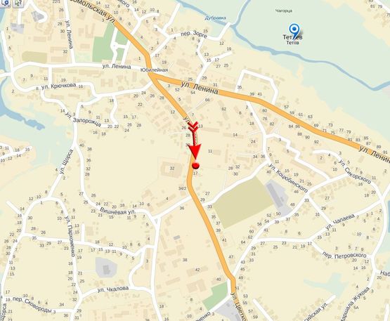 Схема рекламної площини за адресою Цветкова ул., 11, центр Схема рекламної площини за адресою Цветкова ул., 11, центр