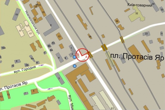 Схема рекламної площини за адресою Протасов Яр,2