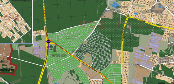 Схема рекламної площини за адресою пр.Палладина / ул.Стеценко суп-ты Эпицентр и Ашан,  выезд из города