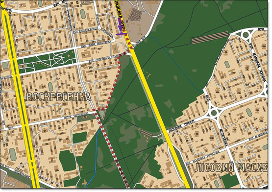 Схема рекламної площини за адресою Братиславская,13 возле Эпицентра