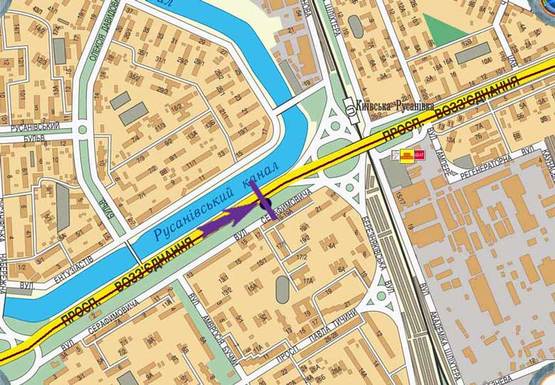 Схема рекламної площини за адресою Воссоединения/ул.Плеханова напрвление на Ленинградскую пл.