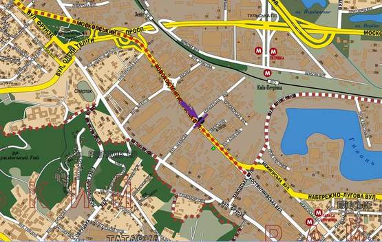 Схема рекламної площини за адресою Новоконстантиновская, /ул.Корабельная