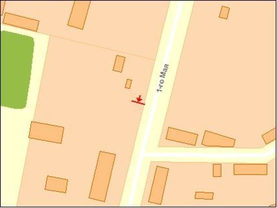 Схема рекламной плоскости по адресу 1-ого Мая ул. 178, возле АЗС "Авис"