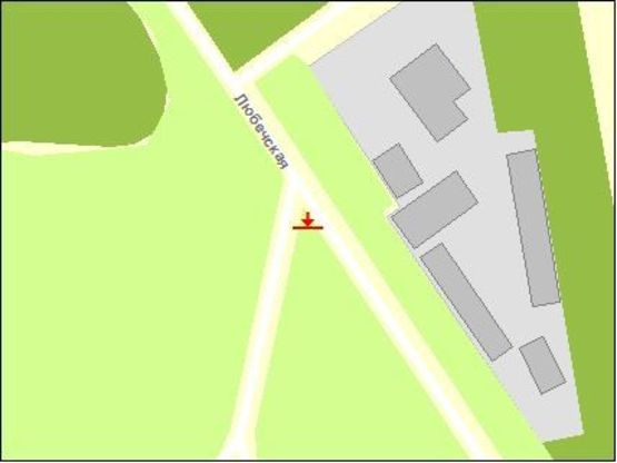 Схема рекламної площини за адресою Глебова ул. 98, возле АЗС "Авис"