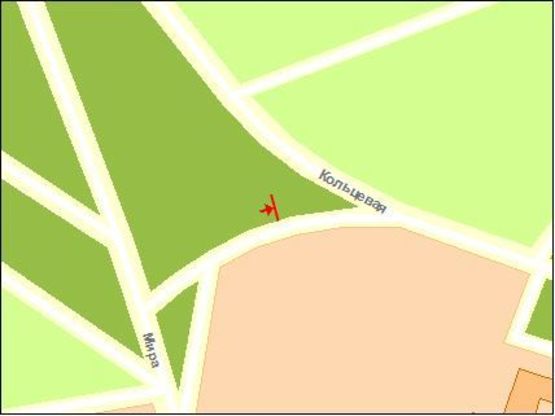 Схема рекламной плоскости по адресу Кольцевая ул., возле АЗС "ОККО" Схема рекламной плоскости по адресу Кольцевая ул., возле АЗС "ОККО"