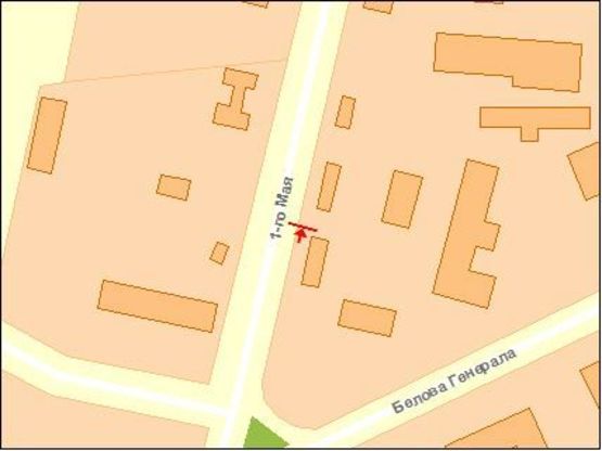 Схема рекламной плоскости по адресу 1-ого Мая ул. 173