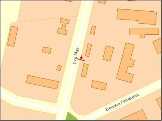 Схема рекламной плоскости по адресу 1-ого Мая ул. 173 Схема рекламной плоскости по адресу 1-ого Мая ул. 173