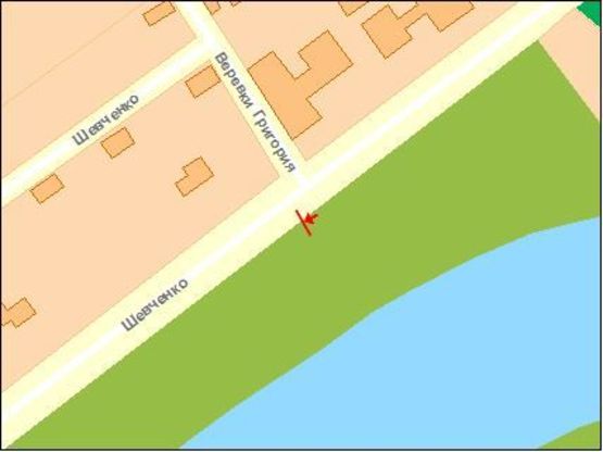 Схема рекламної площини за адресою Шевченка ул. 158