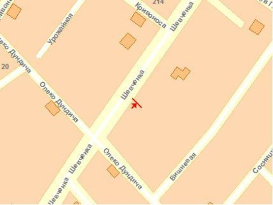 Схема рекламної площини за адресою Шевченко ул., 161