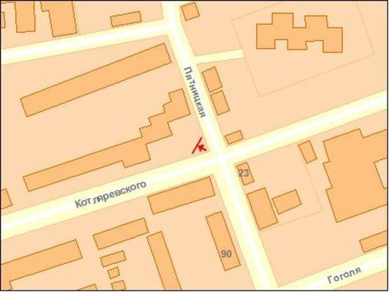 Схема рекламної площини за адресою Пятницкая ул., 92