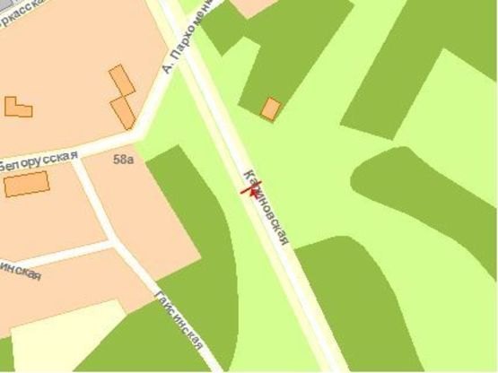 Схема рекламной плоскости по адресу Измаильская ул., 3-ий, из центра