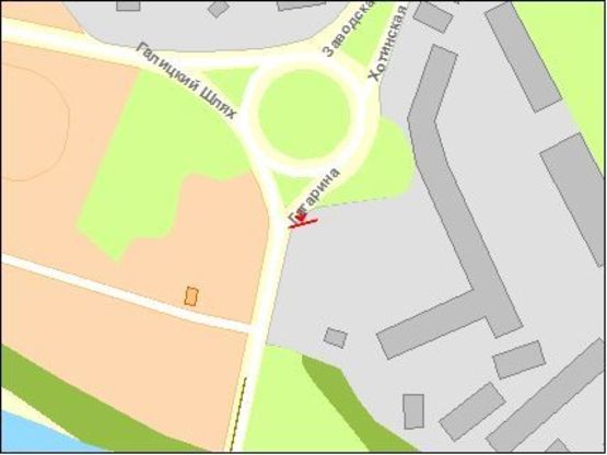 Схема рекламной плоскости по адресу Гагарина ул, транспортное кольцо, с ул Хотинской Схема рекламной плоскости по адресу Гагарина ул, транспортное кольцо, с ул Хотинской