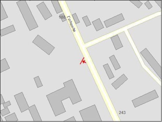 Схема рекламної площини за адресою Главная ул, 198а, в центр