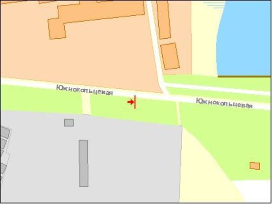 Схема рекламної площини за адресою Южно-Кольцевая ул., конечная 5 трол, к ул Главной