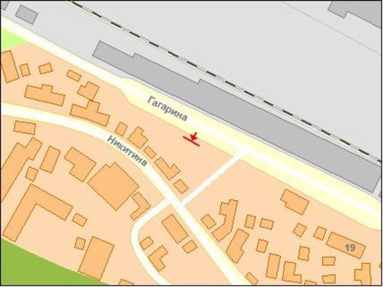 Схема рекламної площини за адресою Гагарина  ул, 23, напротив главного выхода из Ж/д Вокзала Схема рекламної площини за адресою Гагарина  ул, 23, напротив главного выхода из Ж/д Вокзала