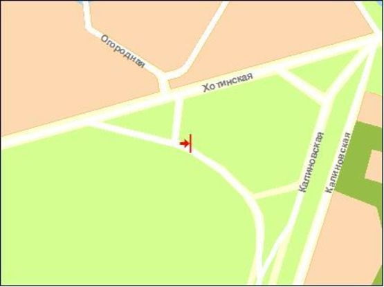 Схема рекламной плоскости по адресу Калиновская ул / Хотинская ул, левый, на Калиновский Рынок Схема рекламной плоскости по адресу Калиновская ул / Хотинская ул, левый, на Калиновский Рынок