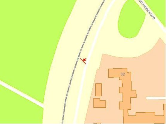 Схема рекламной плоскости по адресу Золотоношенское шоссе, в центр