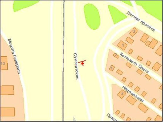 Схема рекламной плоскости по адресу Луначарского ул, выезд из города