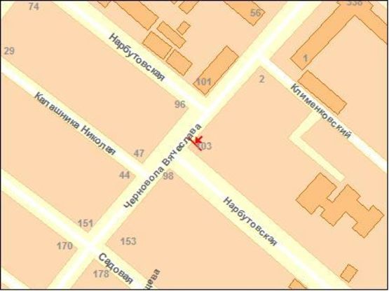 Схема рекламної площини за адресою Энгельса ул. / Петровского ул., из центра Схема рекламної площини за адресою Энгельса ул. / Петровского ул., из центра