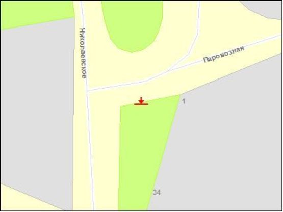 Схема рекламної площини за адресою Паровозная ул /200 лет Херсона пл, птичка, правый