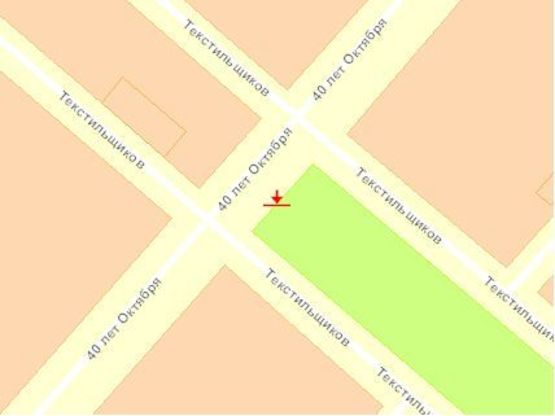 Схема рекламной плоскости по адресу 40 лет Октября ул / Текстильщиков пр