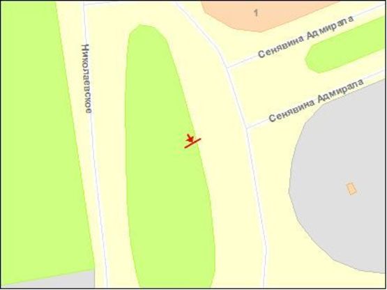 Схема рекламной плоскости по адресу 200 лет Херсона пл, от ул Буденного, в центр, левый