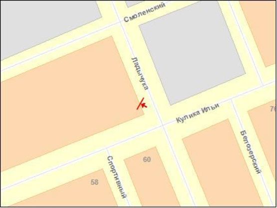 Схема рекламной плоскости по адресу Кулика И ул / Ладычука ул