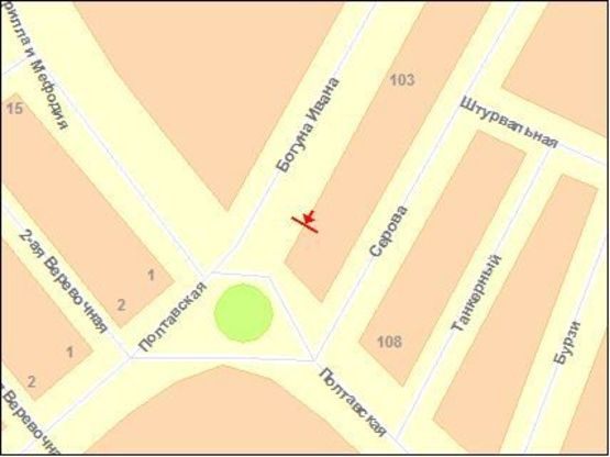 Схема рекламной плоскости по адресу Цурюпы пл / Ильича ул