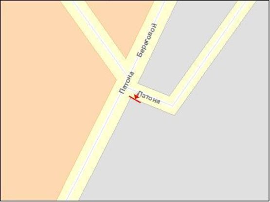 Схема рекламной плоскости по адресу Островское шоссе / Патона ул