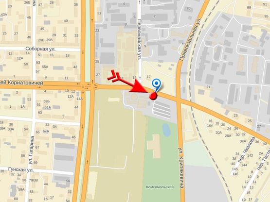 Схема рекламної площини за адресою Первомайская ул., рынок, вокзал  !!! Размер 3010х6020 мм !!!