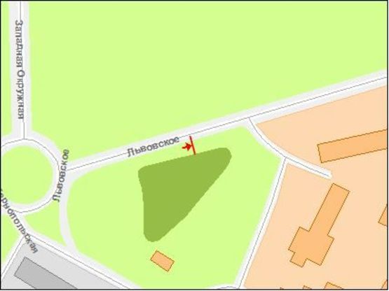 Схема рекламної площини за адресою Львовское шоссе, 100м в сторону кольца с Тернопольской ул., к рынку !!! Размер 6030х3030 мм !!!