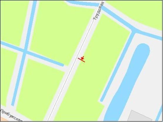 Схема рекламної площини за адресою Трудовая ул., маг. Стройматериалы