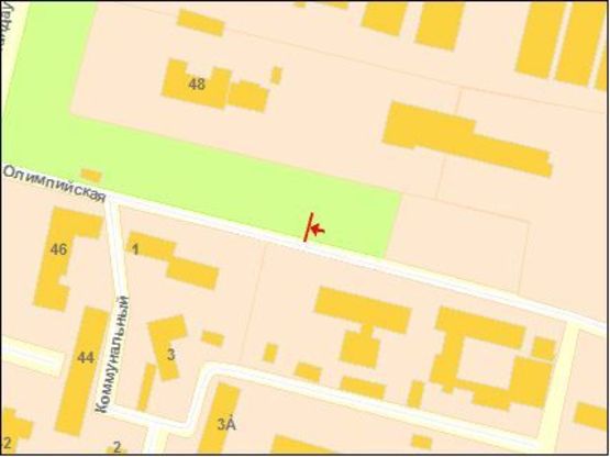 Схема рекламной плоскости по адресу Олимпийская ул., 23 Схема рекламной плоскости по адресу Олимпийская ул., 23