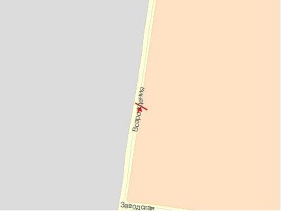 Схема рекламной плоскости по адресу Видродження пр. / Заводская ул, из центра