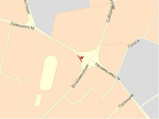 Схема рекламной плоскости по адресу Независимости ул / Владимирская ул, в центр Схема рекламной плоскости по адресу Независимости ул / Владимирская ул, в центр