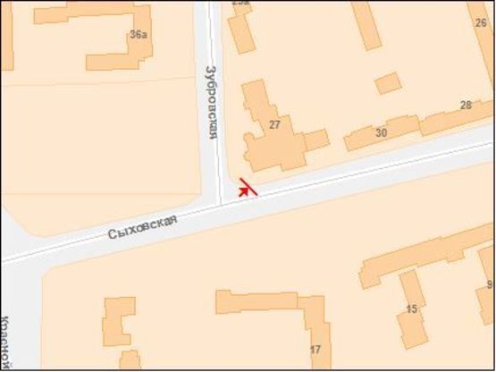 Схема рекламной плоскости по адресу Сыховская ул / Зубривская ул, к Зеленой ул Схема рекламной плоскости по адресу Сыховская ул / Зубривская ул, к Зеленой ул