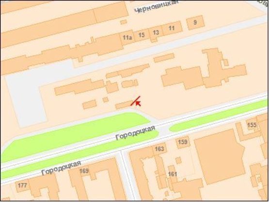 Схема рекламной плоскости по адресу Городоцкая ул, Пригородный Вокзал, возле киосков