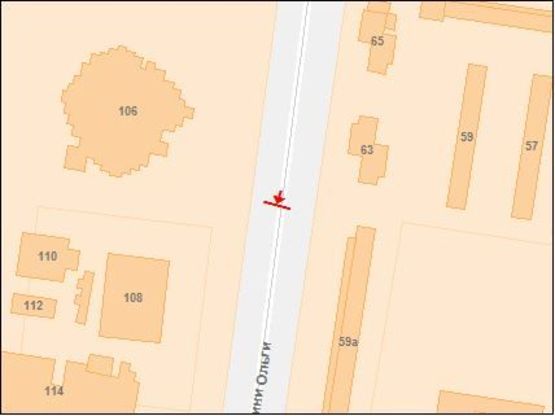 Схема рекламной плоскости по адресу Княгини Ольги, ул. 106 Схема рекламной плоскости по адресу Княгини Ольги, ул. 106