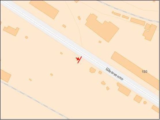 Схема рекламной плоскости по адресу Шевченко ул. (540 м. к ТЦ СИЛЬПО) на Ж/Д перекрестке Схема рекламной плоскости по адресу Шевченко ул. (540 м. к ТЦ СИЛЬПО) на Ж/Д перекрестке