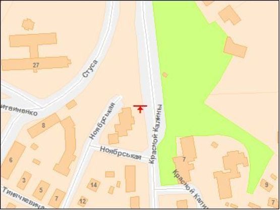 Схема рекламної площини за адресою Червоной Калины пр. (250 м. до перекрестка с ул. Стуса) маг.Команчеро