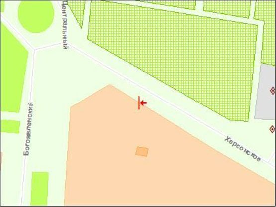 Схема рекламной плоскости по адресу Ленина пр / Херсонское шоссе