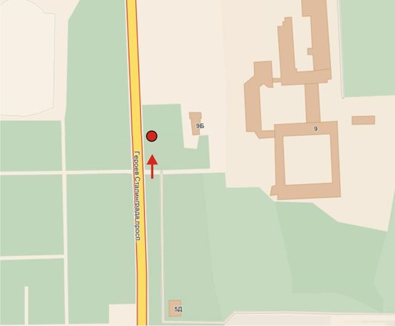 Схема рекламной плоскости по адресу Г.Сталинграда пр., район "Метро" (2)