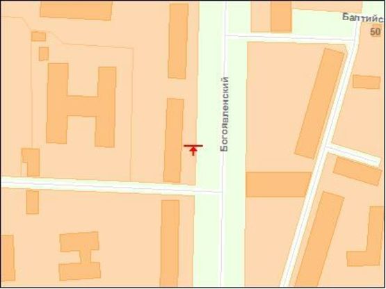 Схема рекламной плоскости по адресу Октябрьский пер., 295