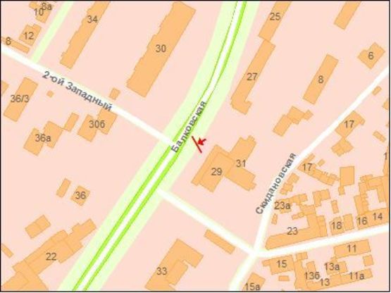 Схема рекламной плоскости по адресу Балковская ул. 27/31 / Матросская ул.