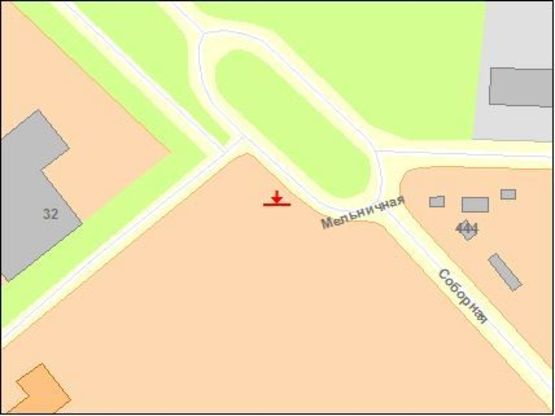 Схема рекламної площини за адресою Соборная ул, Млиновская ул, въезд со стороны Луцка, левый  А, въезд в город