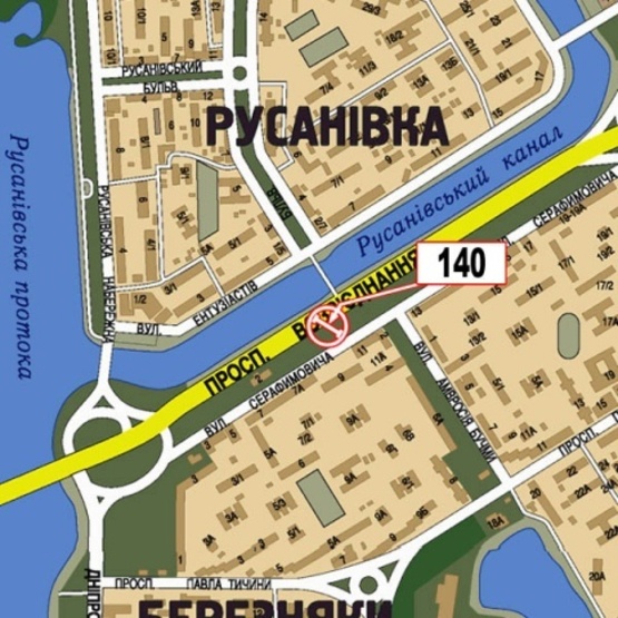 Схема рекламної площини за адресою Воссоединения просп. (ул. Серафимовича, 9), вещевой рынок, маг. "Мобидик"