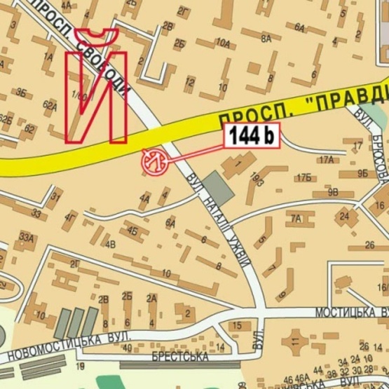 Схема рекламной плоскости по адресу Правды просп. - Свободы просп., (Паб "Кактус", салон "Глбус", клиника "Меднайс"), в направ. Кольцевой дороги