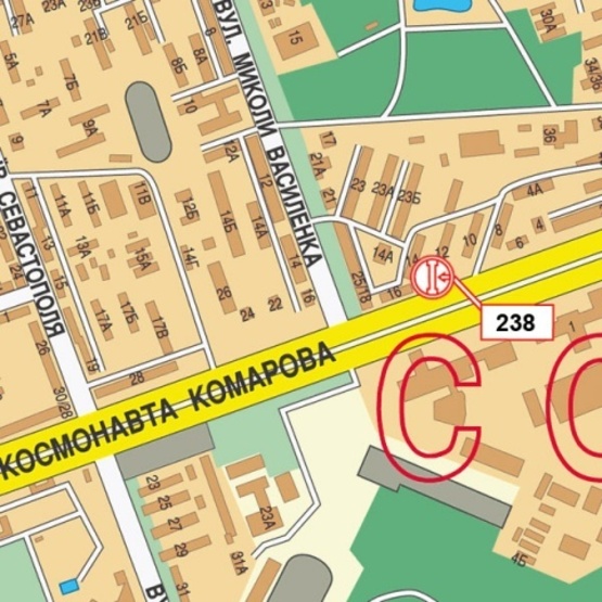 Схема рекламної площини за адресою Комарова просп.,14-16 (в направлении Борщаговки, Авиационный университет, по маршруту скоростного трамвая) Схема рекламної площини за адресою Комарова просп.,14-16 (в направлении Борщаговки, Авиационный университет, по маршруту скоростного трамвая)