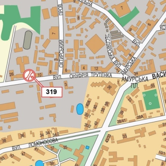 Схема рекламної площини за адресою Максимовича М. ул. (Трутенко Онуфрия ул.), 10 (Академия СБУ, клуб "SAXON", 600м. от ст. м. Васильковская), в направ. Кольцевой дороги Схема рекламної площини за адресою Максимовича М. ул. (Трутенко Онуфрия ул.), 10 (Академия СБУ, клуб "SAXON", 600м. от ст. м. Васильковская), в направ. Кольцевой дороги