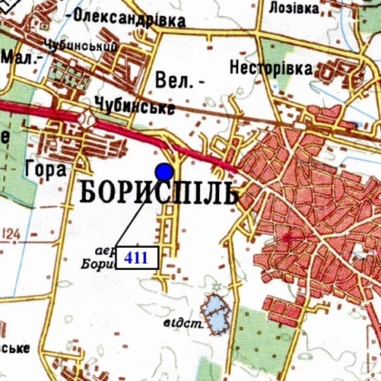 Схема рекламної площини за адресою Дорога в аэропорт "Борисполь",(ландшафный дизайн "Мой Сад"), 110 метров после поворота, левый